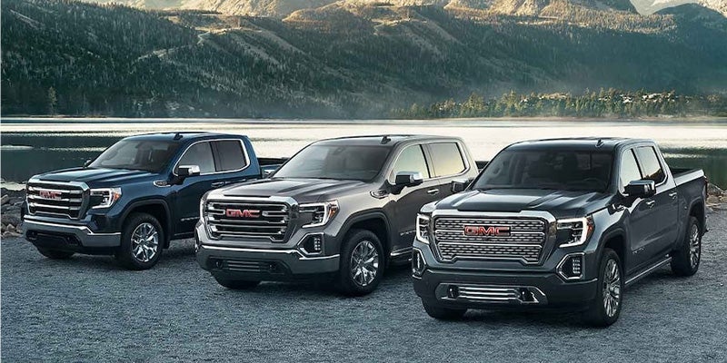 GMC models in different colours