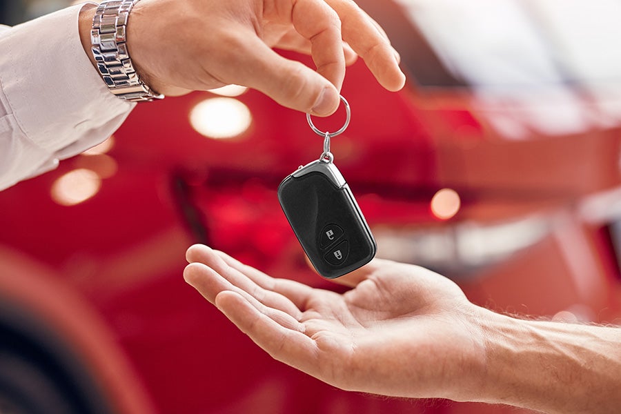Customer discussing vehicle appraisal